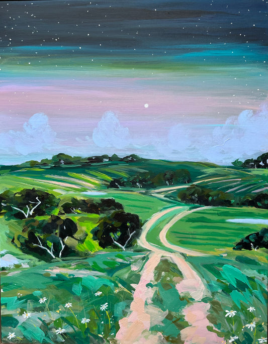 Under the starry night